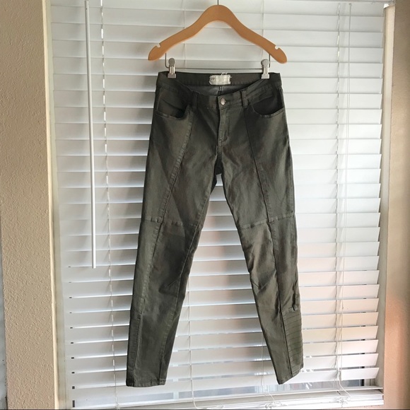 Free People Denim - Free people olive green skinnies